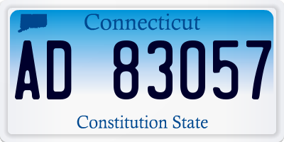 CT license plate AD83057