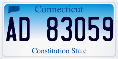 CT license plate AD83059