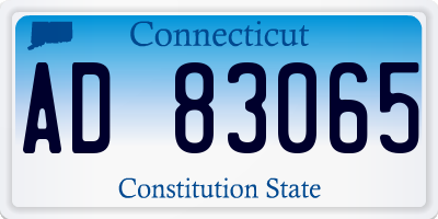 CT license plate AD83065