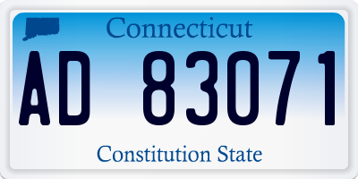 CT license plate AD83071