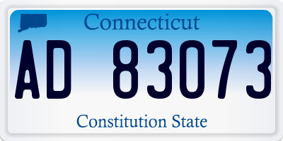 CT license plate AD83073