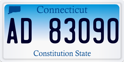 CT license plate AD83090