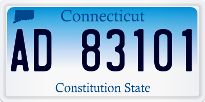CT license plate AD83101