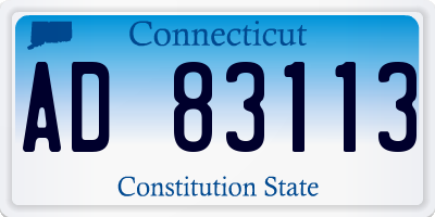 CT license plate AD83113