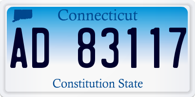 CT license plate AD83117