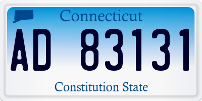 CT license plate AD83131