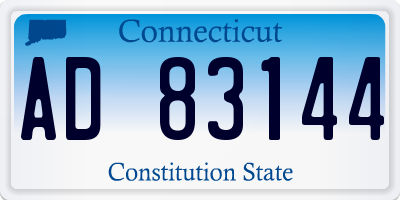 CT license plate AD83144
