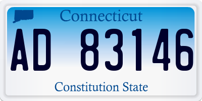 CT license plate AD83146