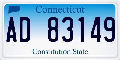 CT license plate AD83149