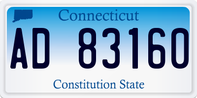 CT license plate AD83160