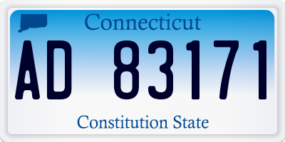 CT license plate AD83171