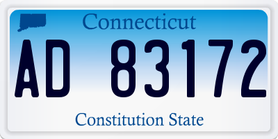 CT license plate AD83172