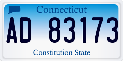 CT license plate AD83173