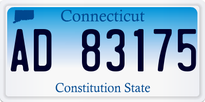 CT license plate AD83175