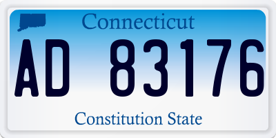 CT license plate AD83176