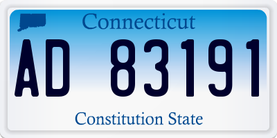 CT license plate AD83191