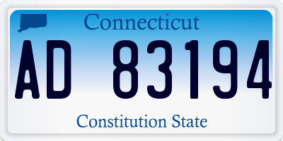CT license plate AD83194
