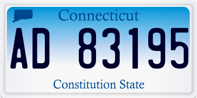 CT license plate AD83195