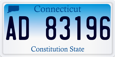 CT license plate AD83196