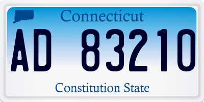 CT license plate AD83210