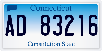 CT license plate AD83216