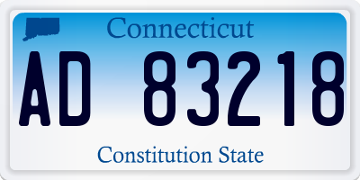 CT license plate AD83218