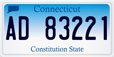 CT license plate AD83221