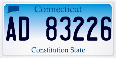 CT license plate AD83226