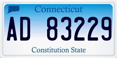 CT license plate AD83229