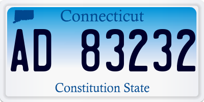 CT license plate AD83232