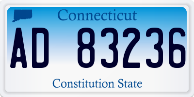 CT license plate AD83236