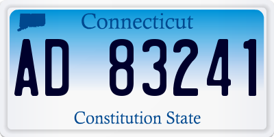 CT license plate AD83241