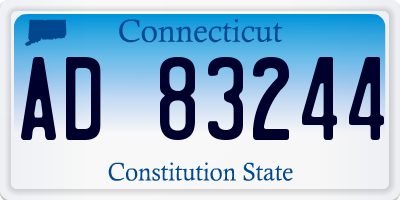 CT license plate AD83244