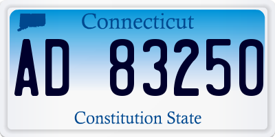 CT license plate AD83250