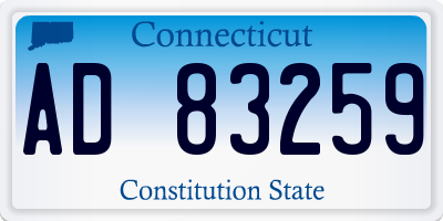 CT license plate AD83259
