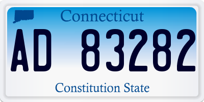 CT license plate AD83282