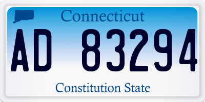 CT license plate AD83294