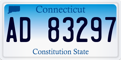 CT license plate AD83297