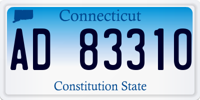 CT license plate AD83310