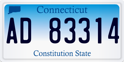 CT license plate AD83314