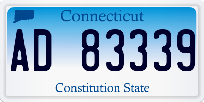 CT license plate AD83339