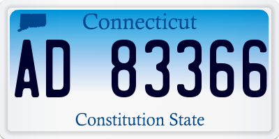 CT license plate AD83366