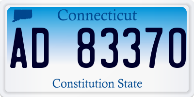 CT license plate AD83370