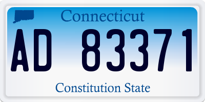 CT license plate AD83371