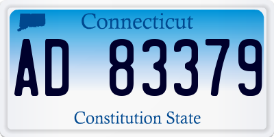CT license plate AD83379