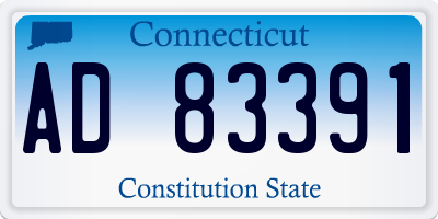 CT license plate AD83391