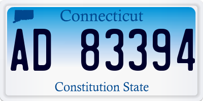 CT license plate AD83394