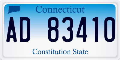 CT license plate AD83410