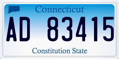 CT license plate AD83415