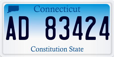 CT license plate AD83424